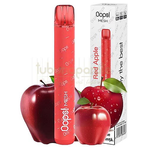 Mini narghilea de unica folosinta OOPS Mesh cu aroma de mere rosii